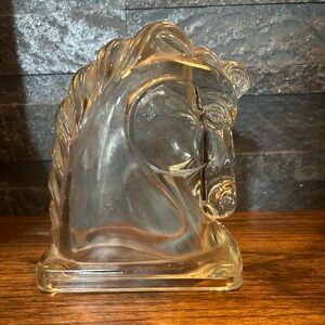 Vintage 1950’s Federal Glass Horse Head Bookend